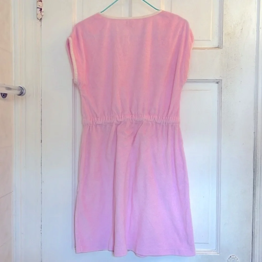 Crewcuts girls pink terrycloth coverup dress in size 14
